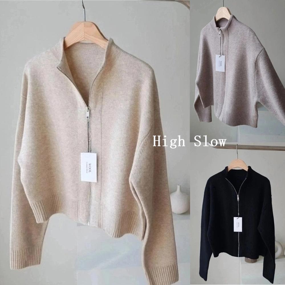 (당일) 고퀄리티 울 캐시미어 집업 니트 가디건 자켓