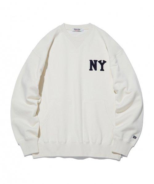 블랙 양키스 맨투맨 아이보리