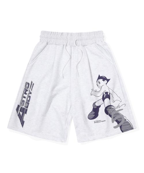 [Astro Boy] Mach 5 Sweat Shorts(CLOUD GRAY)
