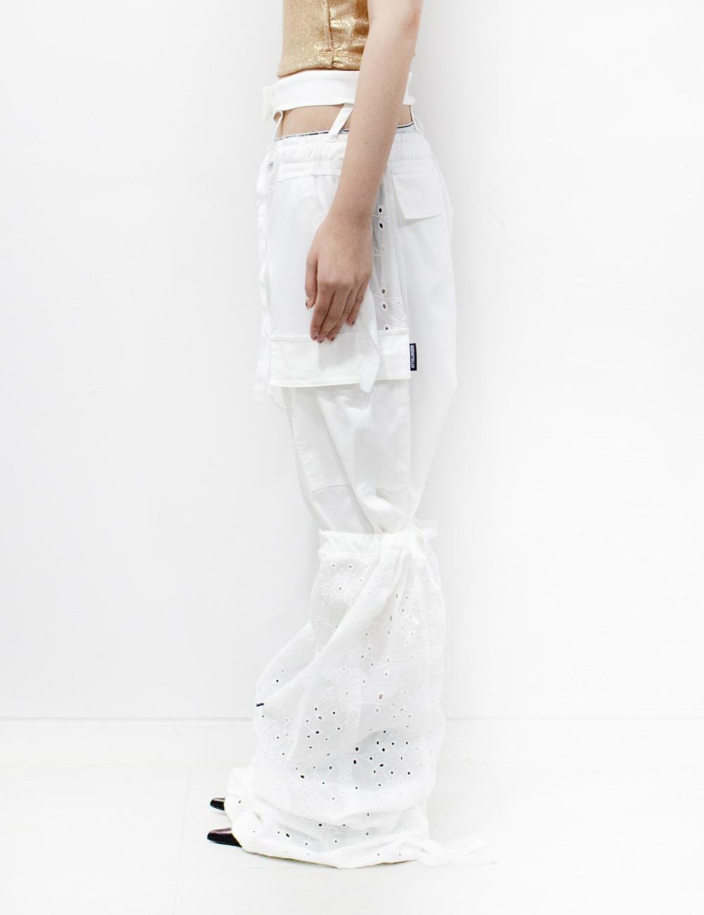 BAGGY CARGO PANTS_WHITE