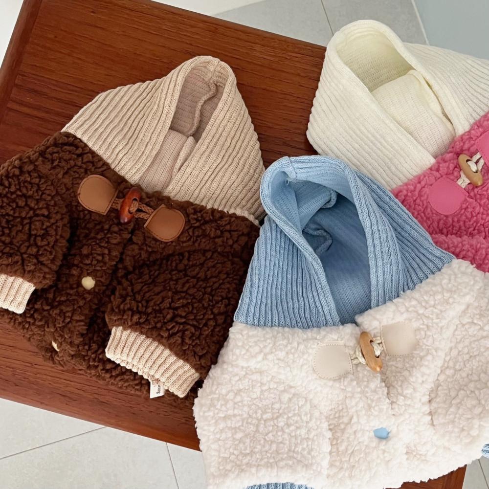 [펫피크닉] 바라클라바 후드 자켓 / 떡볶이 단추 후리스