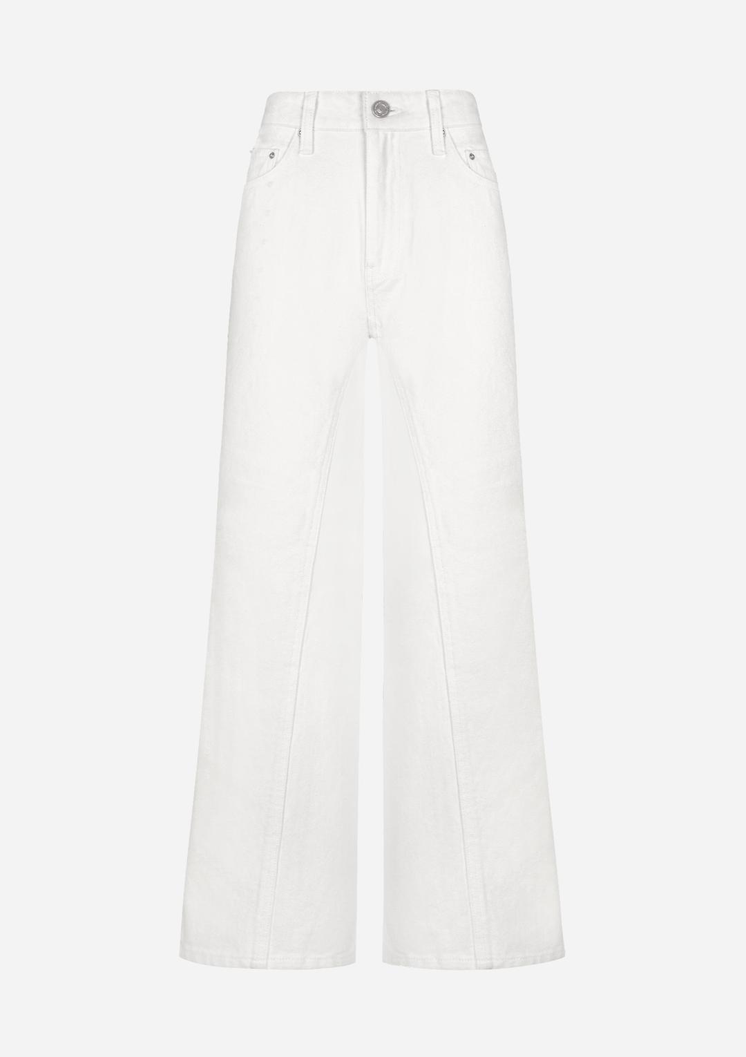 Semi Wide Twist Denim - 화이트