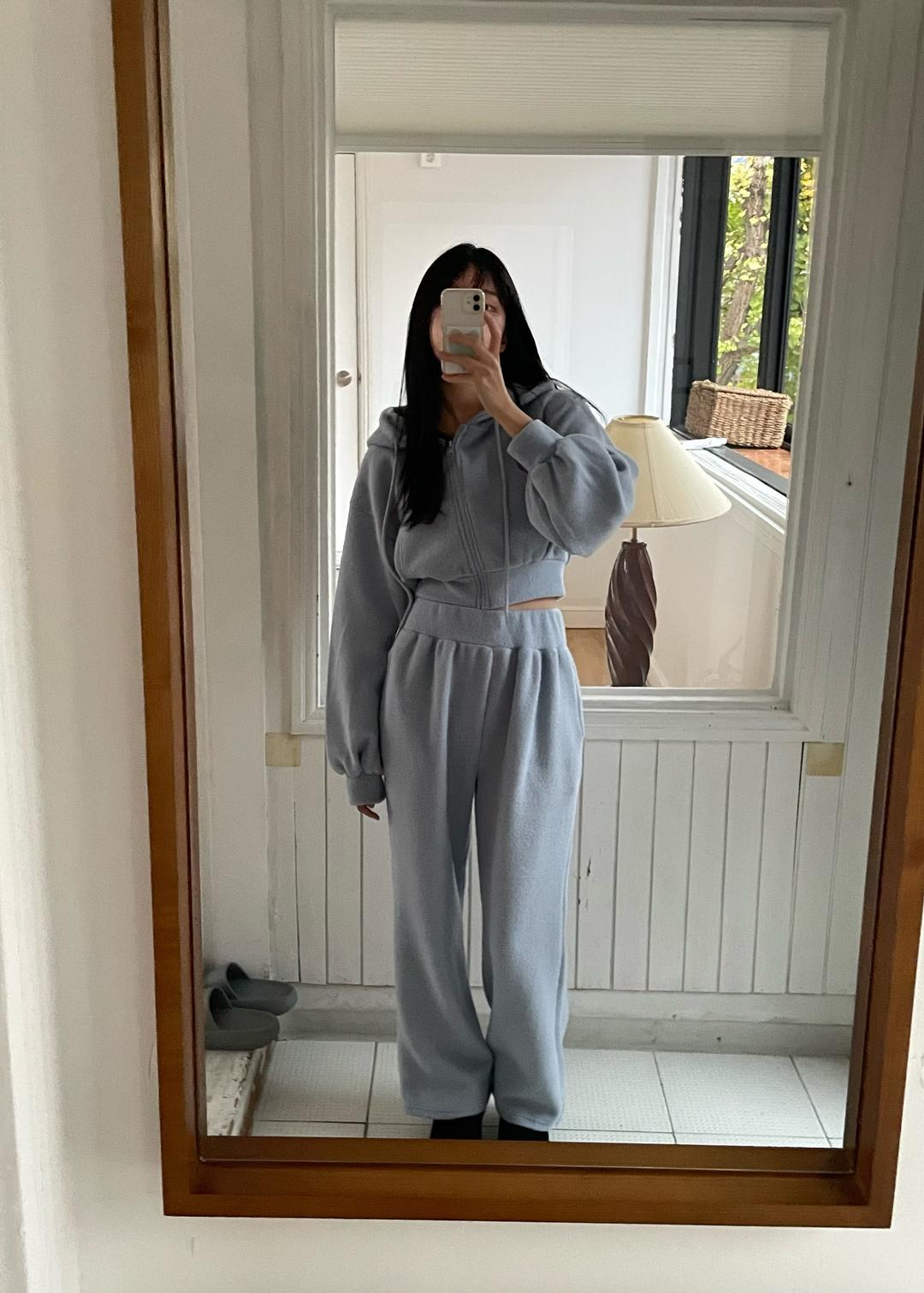 every set [ 기모 골지 후드 밴딩 팬츠 세트 ] (제제마켓)