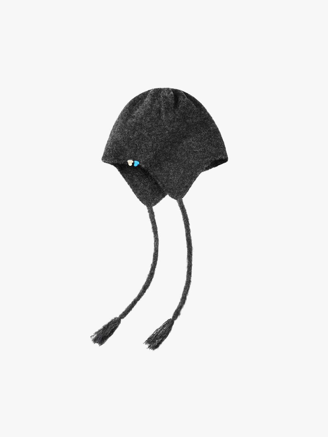 EAR FLAP HAT - CHARCOAL