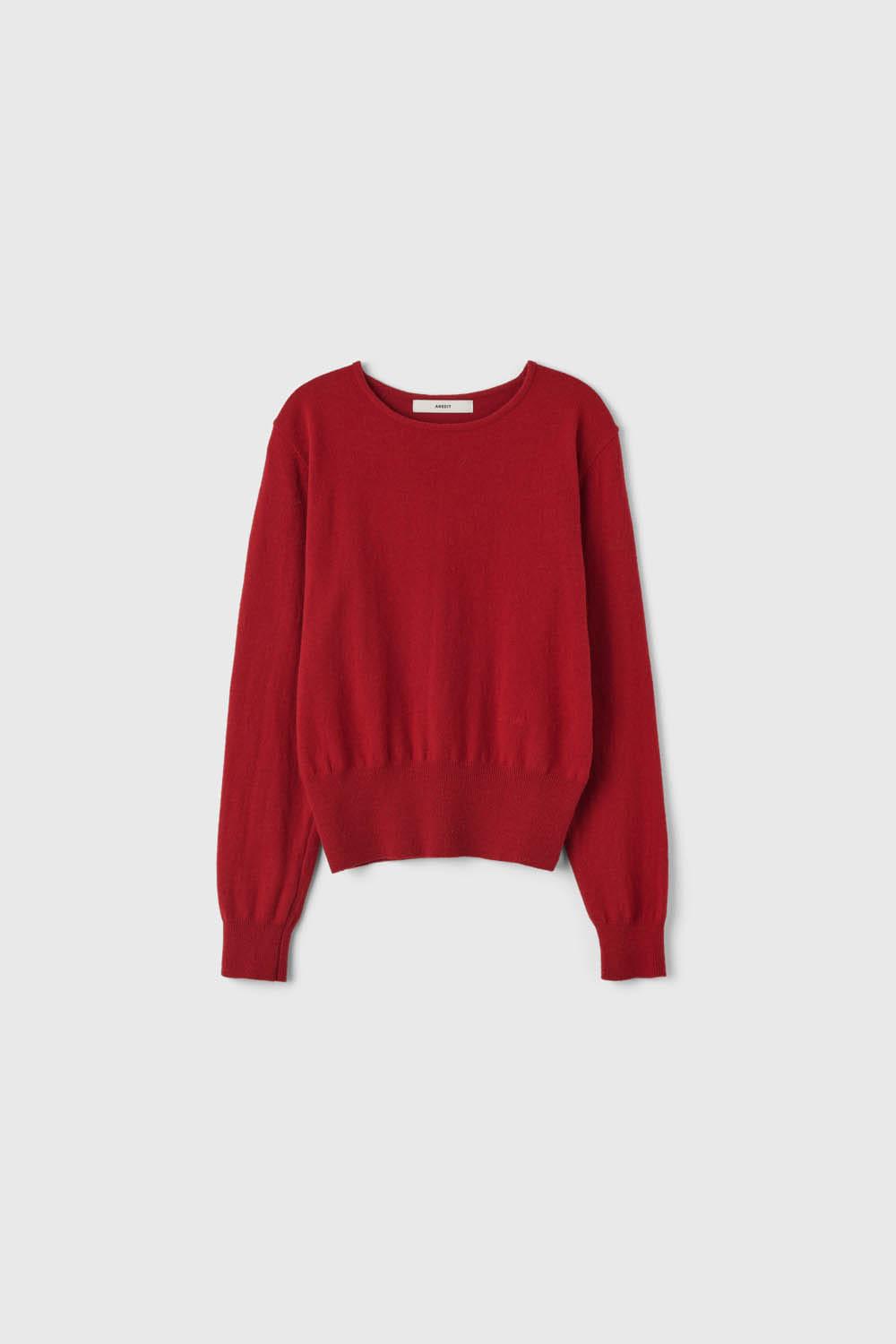 P Lueur Silhouette Finewool Knit_True Red