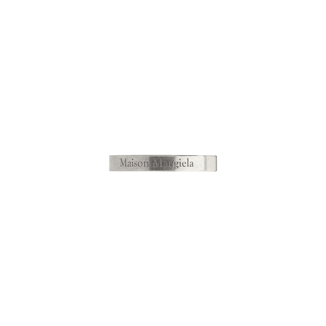 Maison Margiela Logo Ring Matte Palladium