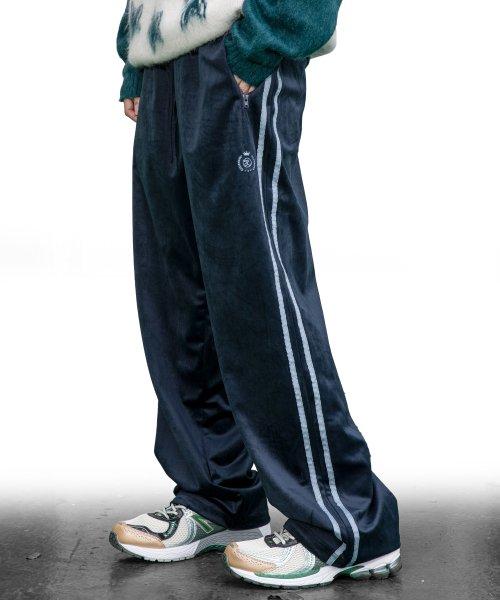 XP182 케일린 벨벳 트레이닝 스트링 팬츠 (NAVY)