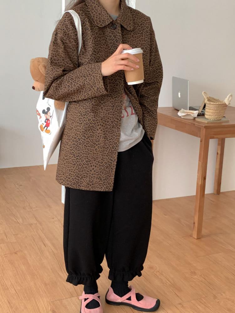 레오파드 코튼 자켓 1color