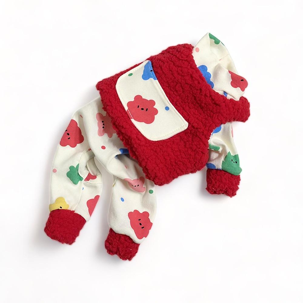 [바이올독] 2color 젤리 베어 SET (올인원+보아 양털 강아지 조끼)