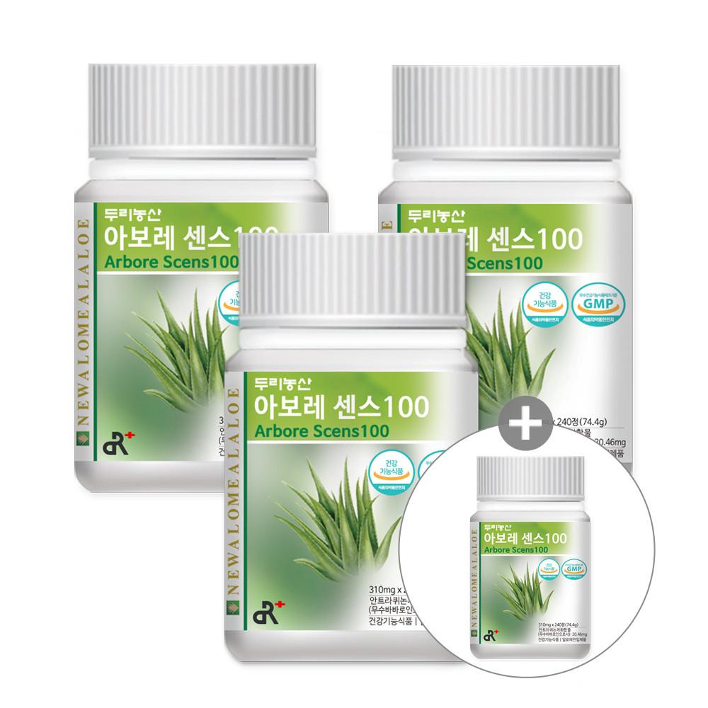 3+1 쾌변봤다 아보레센스100 240정x3병+1병덤(총4병) 알로에 센스정 [원산지:상세설명에 표시]