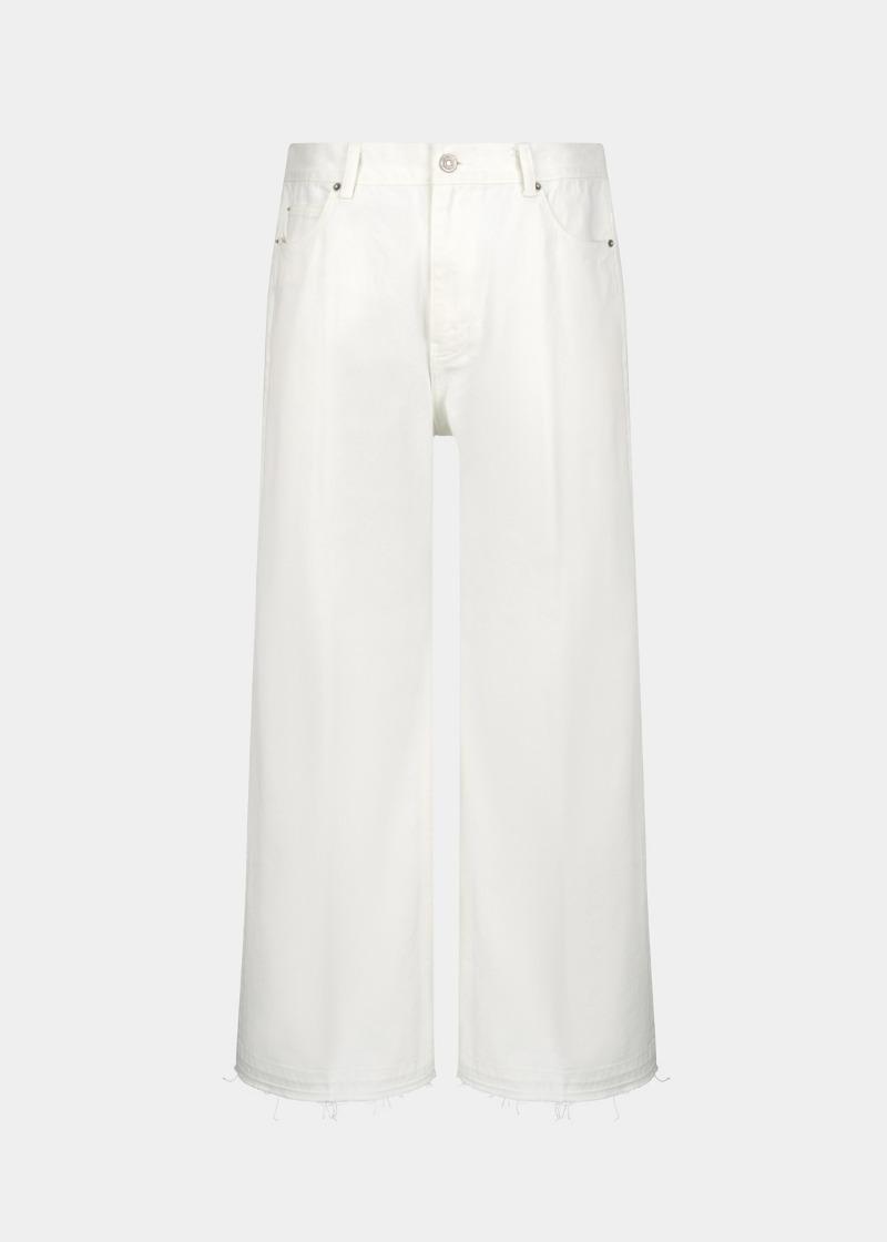 W WASHED FLARED JEANS - WHITE