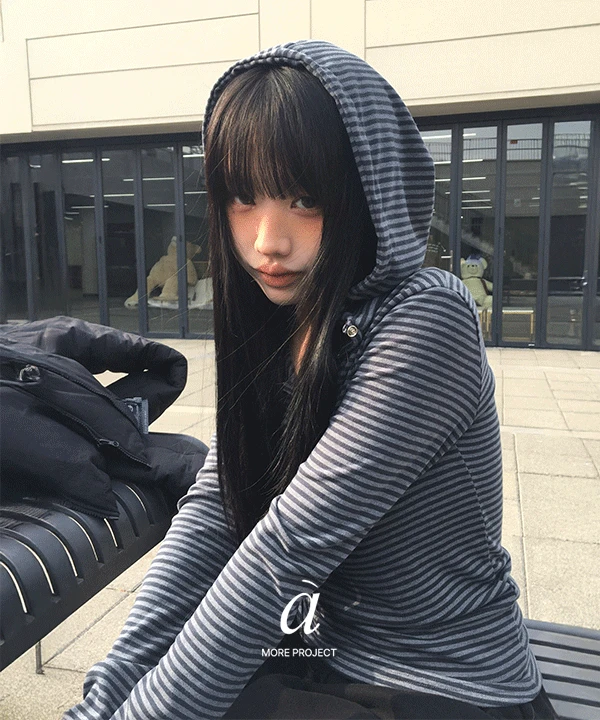 [MADE/고퀄] 러트 스냅 또또 후드 버튼 티셔츠 (4color)