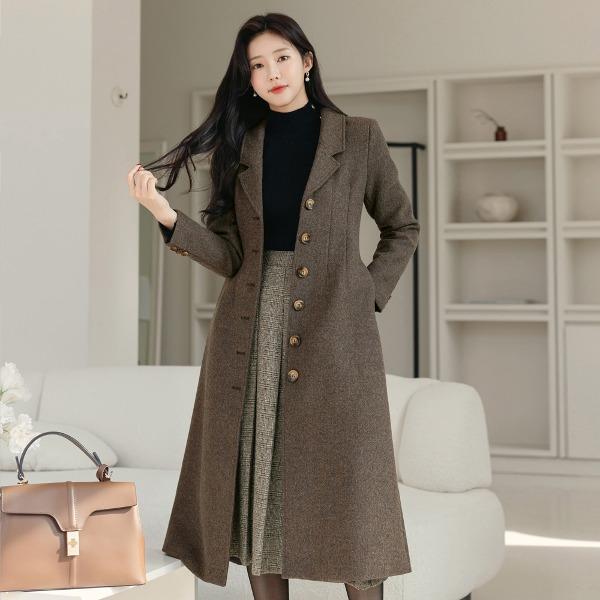 아데페로 골드 체인 벨트 코트