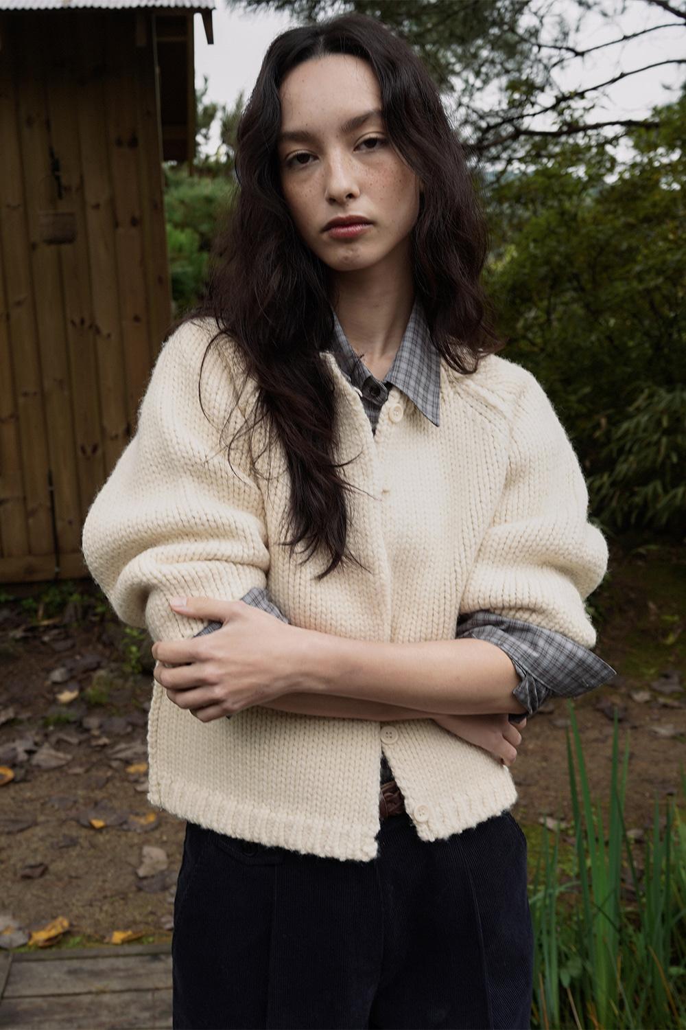 Balloon cardigan_ivory