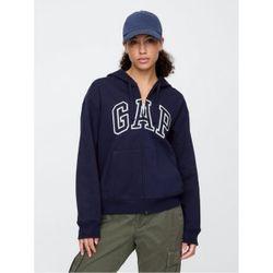 우먼 갭 GAP 릴렉스드 갭 GAP 로고 집업 후디 후드티 네이비 유니폼 10391265
