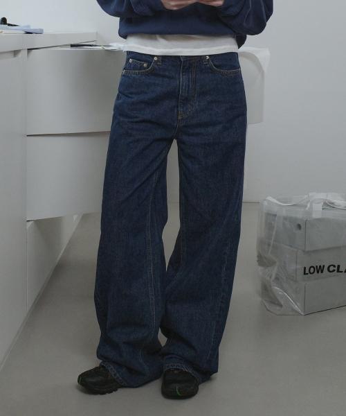 WIDE-LEG JEANS_DARK BLUE_LC243PT14DU