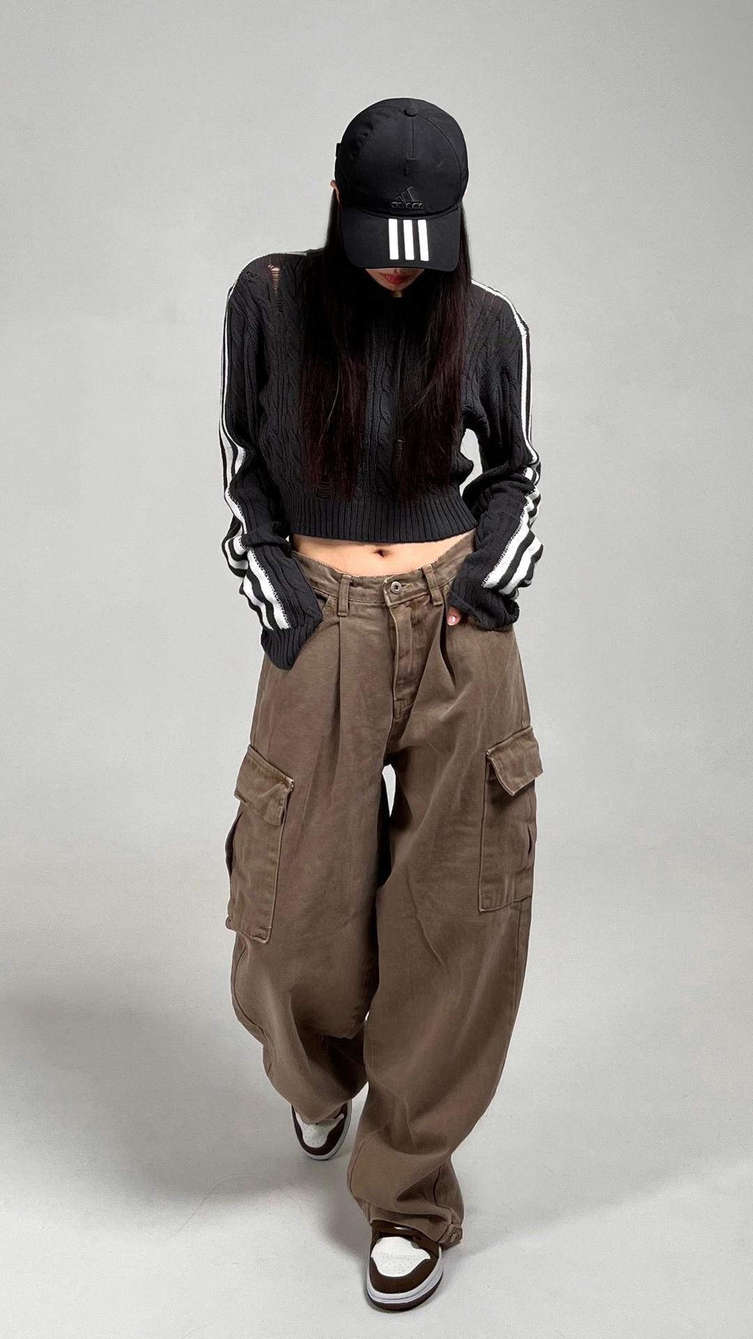 PINTUCK PIG CARGO JEANS [UNISEX]