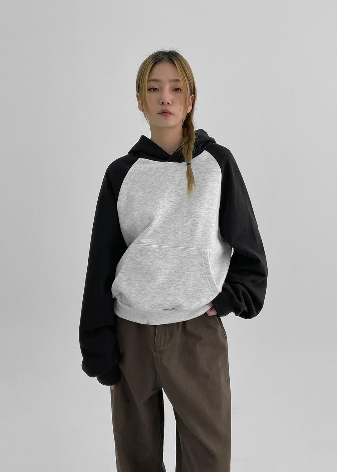 [MADE] 비콧 배색 나그랑 후드티