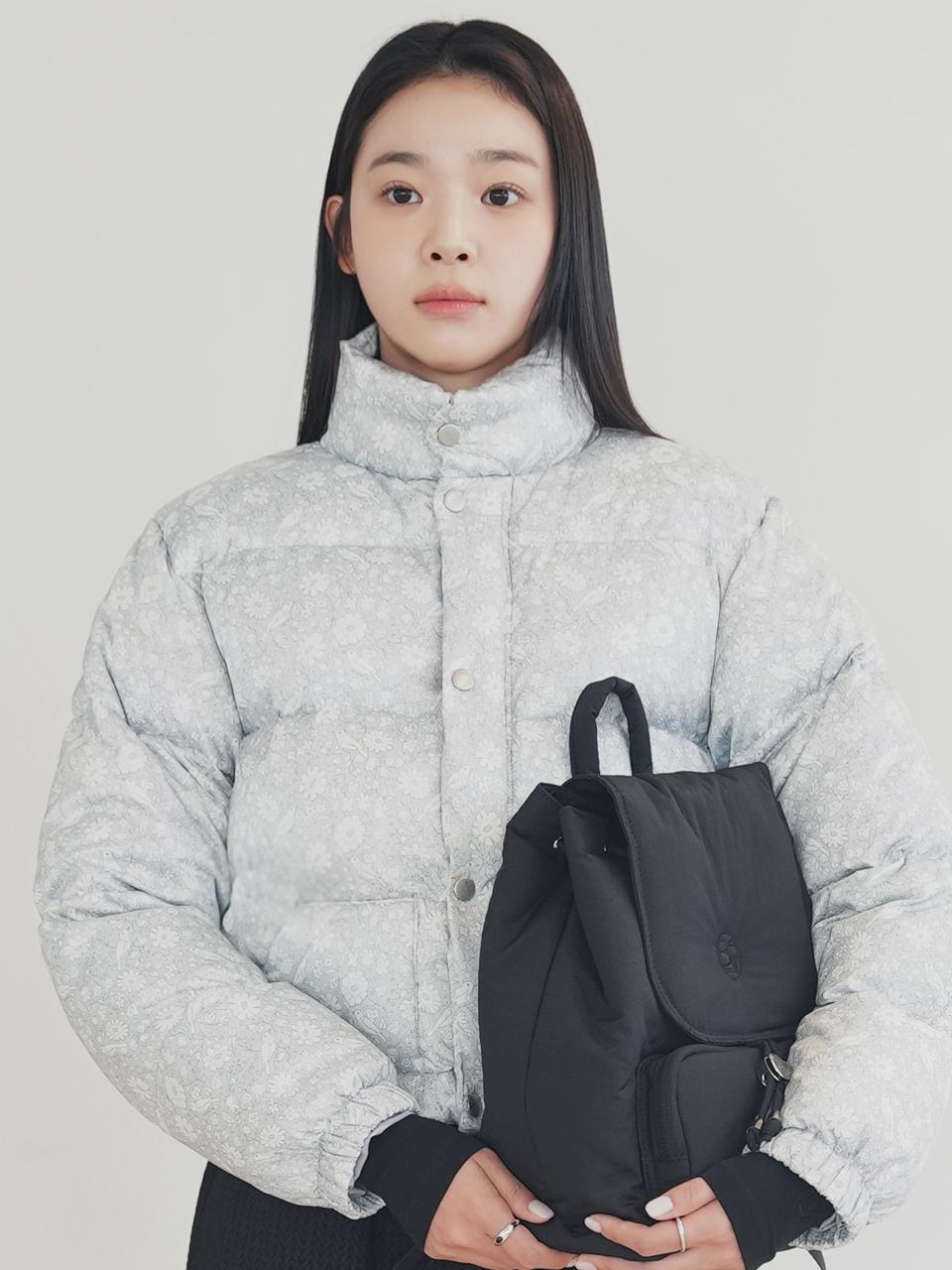 Humming Bird Cropped Puffer Down Parka (Cloudy)