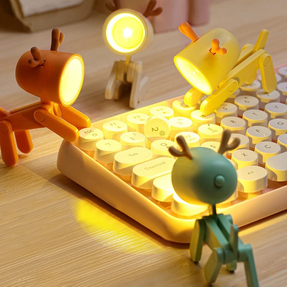 레토 DIY 자유관절 LED 사슴 무드등 미니 인테리어소품 LML-MD31