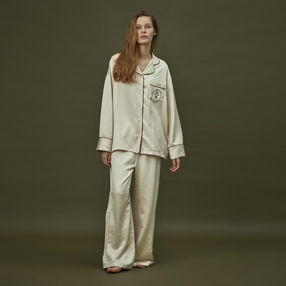 CLASSIC ROUND PAJAMA SET_champagne