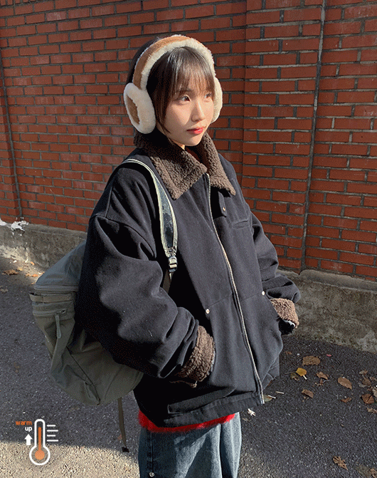 바온 [unisex] 힌노 양털 누빔 워크 자켓 (3color)