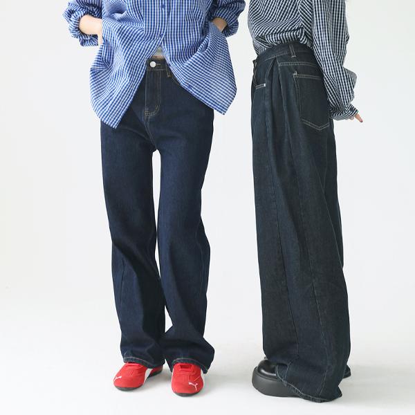 육육걸즈 스트레이트생지데님P (숏,롱)