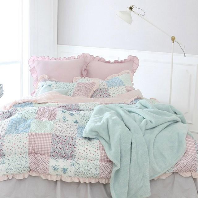 올리비아데코 도로시 극세사 차렵이불Q＋베개커버 2장