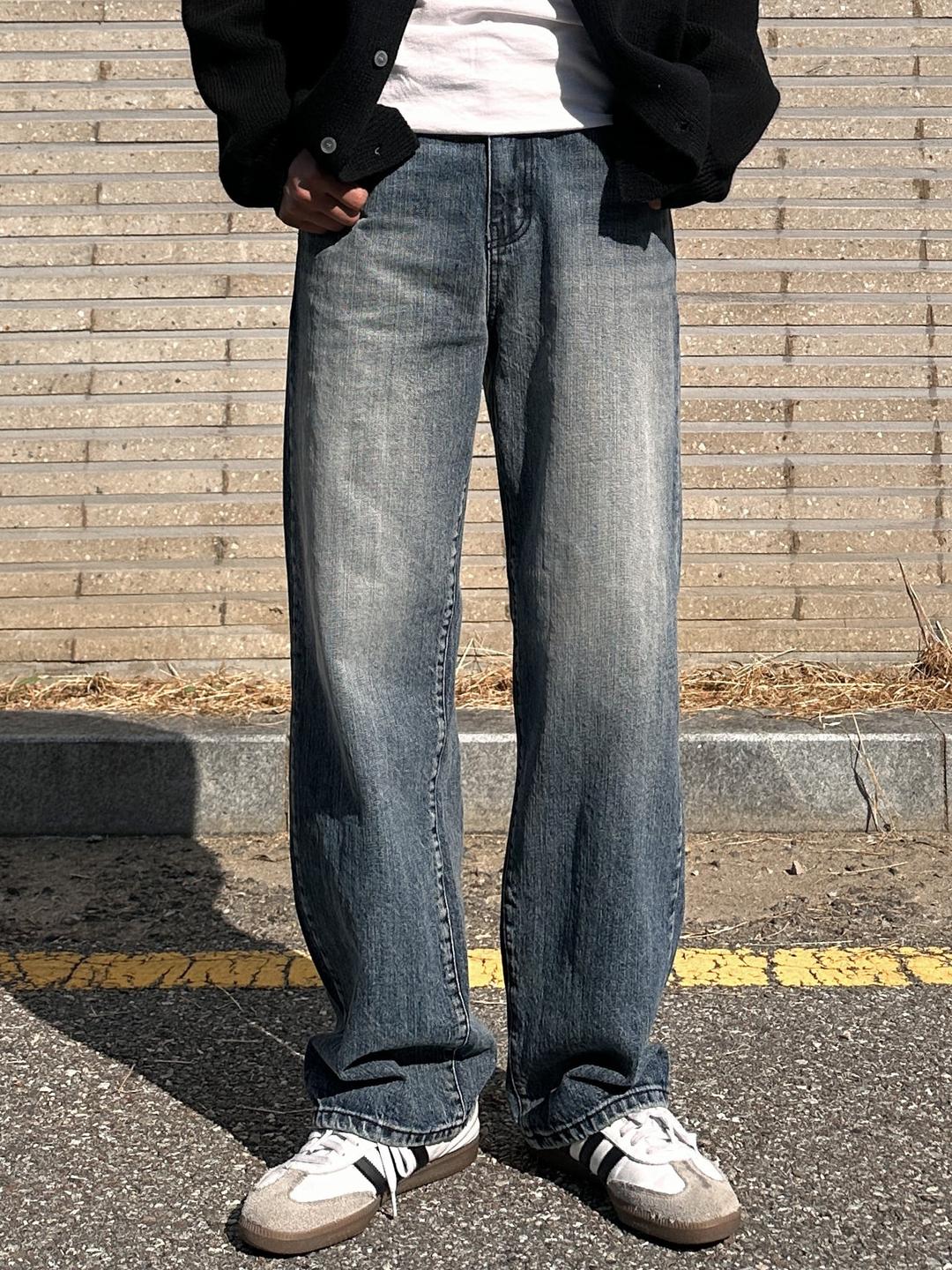 12401 rough semi wide denim
