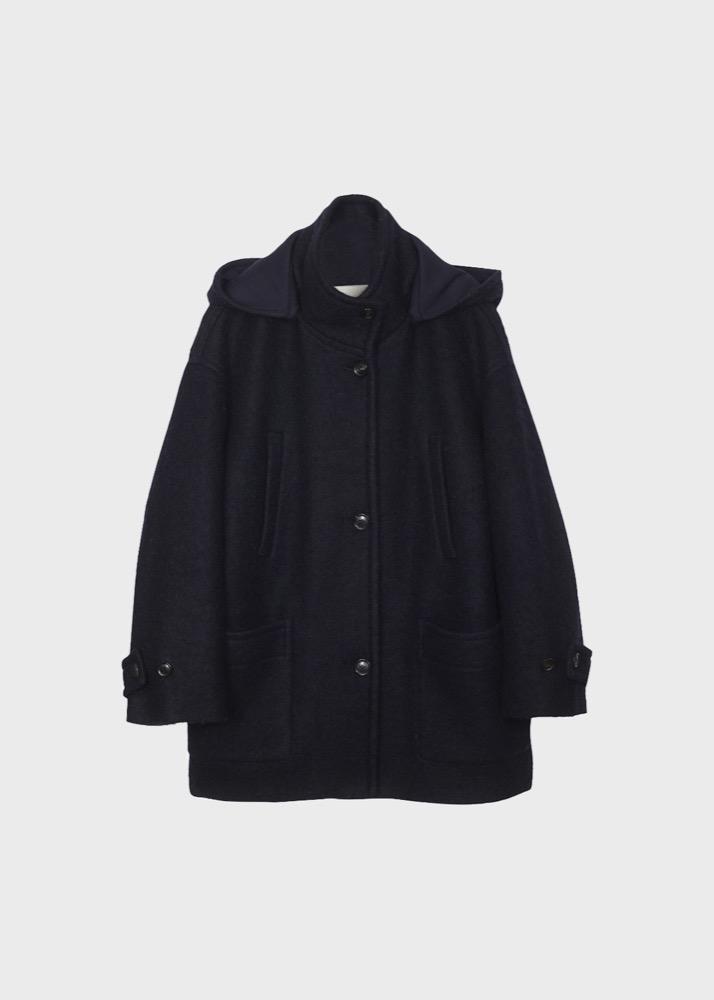 a hoody coat (navy)