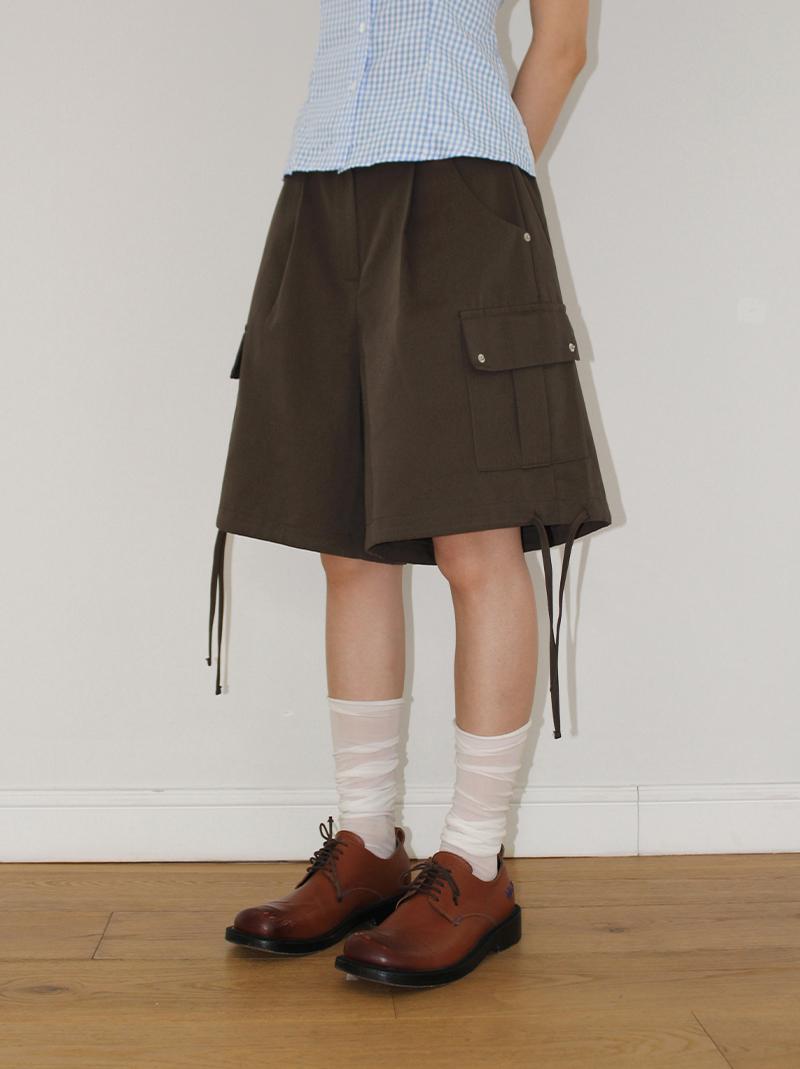 아케 (*당일발송) STRAP CARGO BERMUDA PT (brown / black)