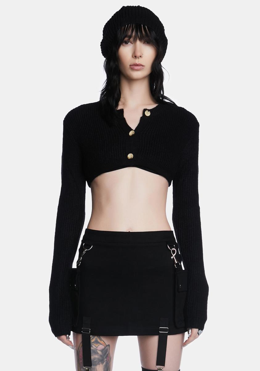 Midnight Time To Twirl Crop Cardigan - Large