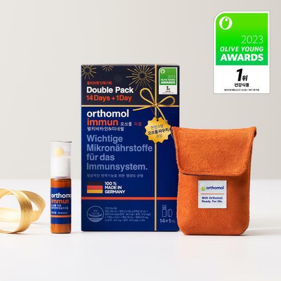 [2023어워즈/한정기획] 오쏘몰 이뮨 멀티비타민&미네랄 14입+1입, 파우치 증정기획
