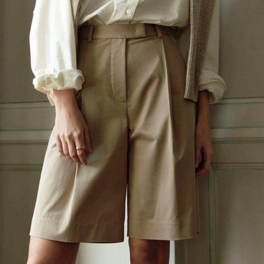 bermuda pants - beige