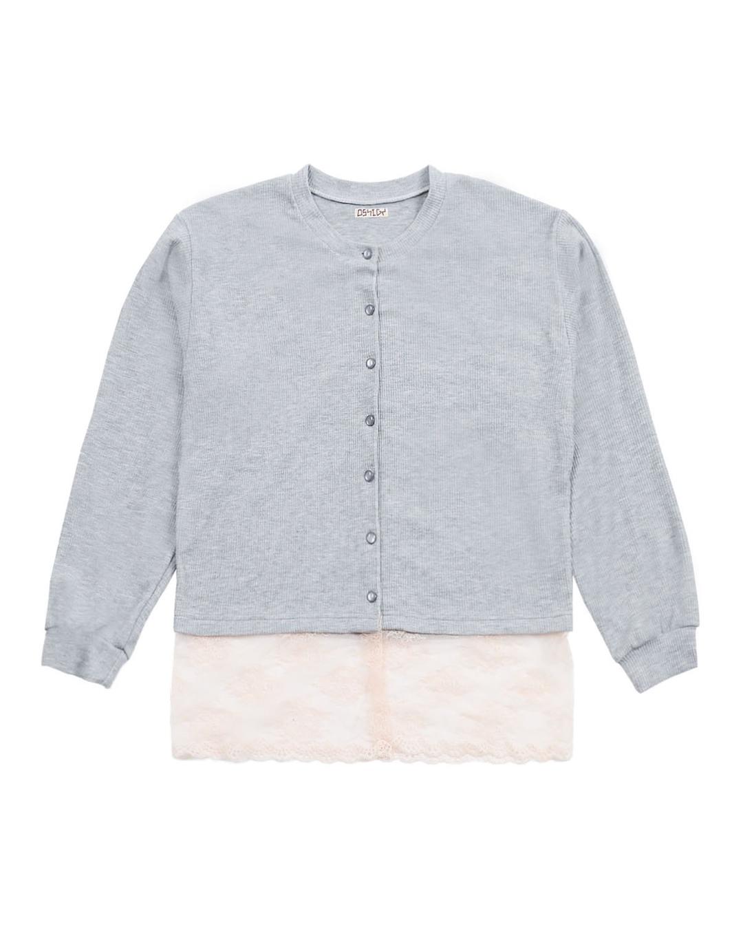 Lace Cardigan Pink/Grey