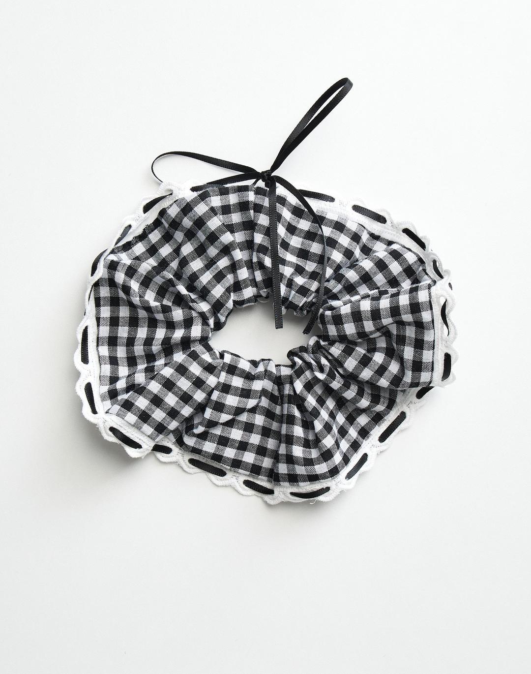 Gingham Ribbon Scrunchie