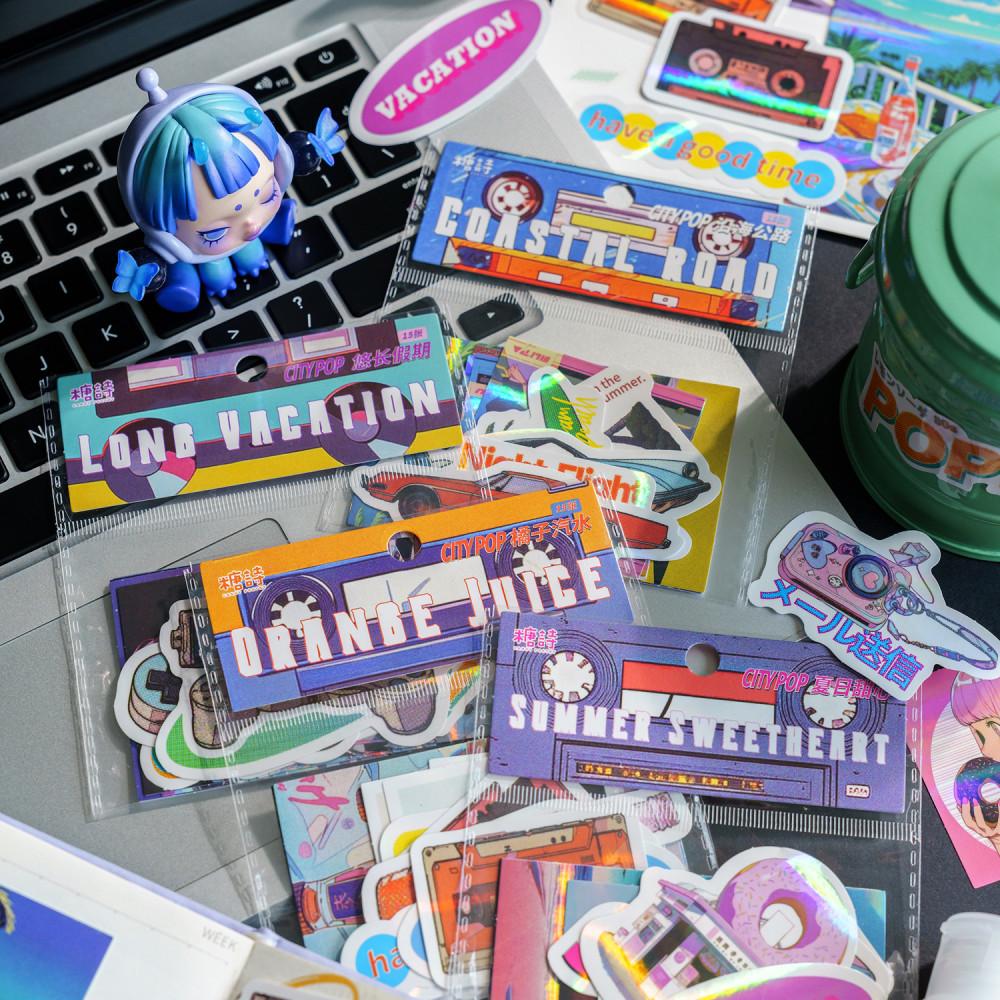 하이틴 감성다꾸 씨티팝 스티커팩 4종 Y2K 키치감성