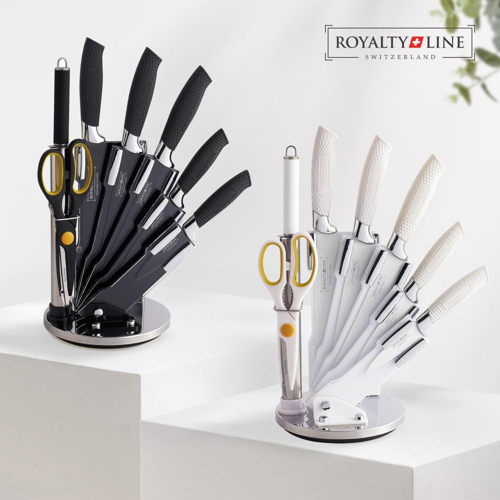 로얄티라인 스위스 주방칼세트 8종 중식도 과도 칼블럭세트