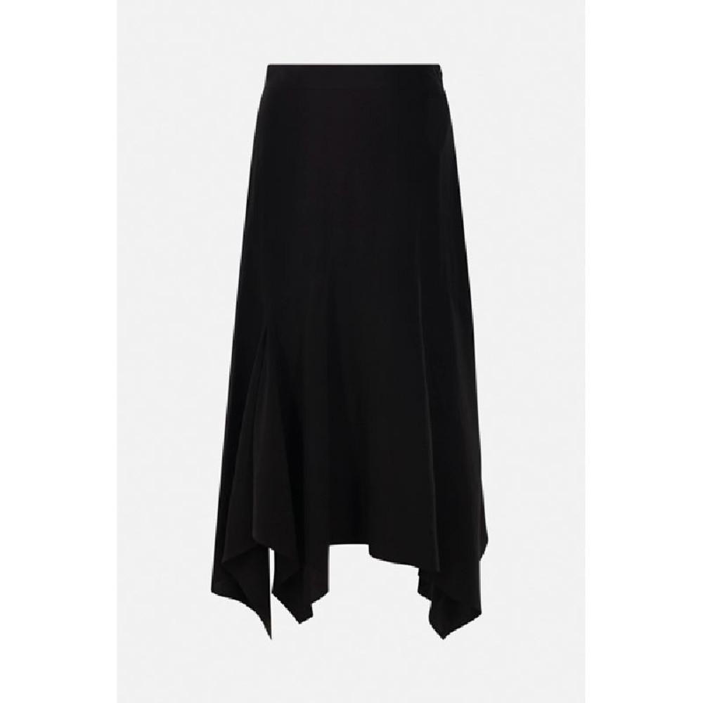 요지 야마모토 블랙 미디 스커트 YSS04200 BLACK