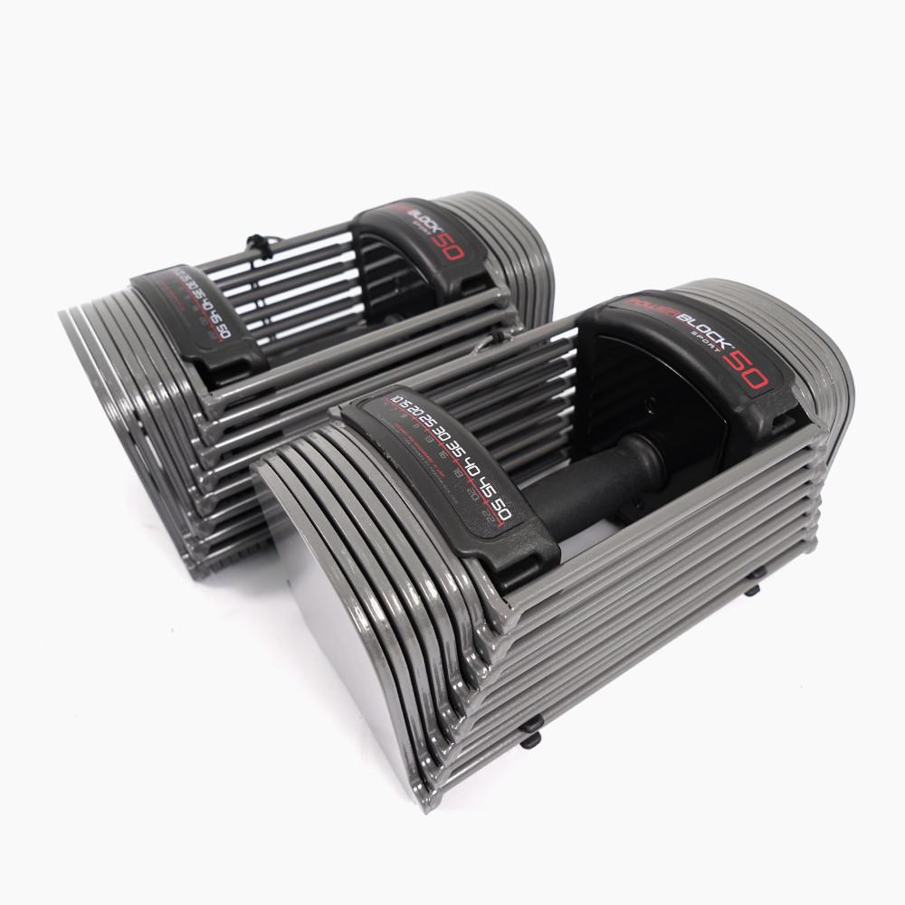 파워블럭 무게조절덤벨 스틸 PRO50 22kg I 아령 홈짐 : 플러그피트니스