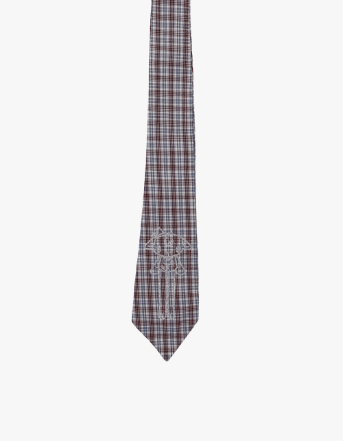 Kyoko Long Checkered Tie