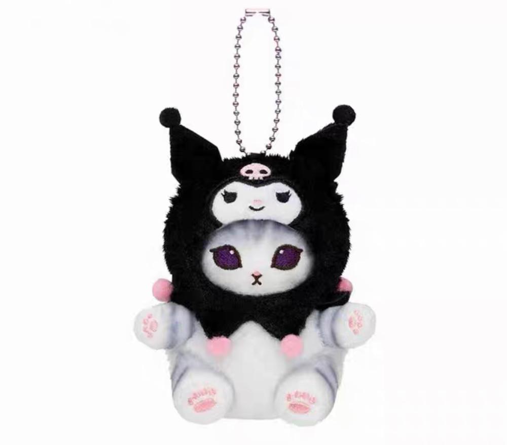 모프샌드 산리오 인형 키링 모후산도 쿠로미 고양이 마스코트 키홀더