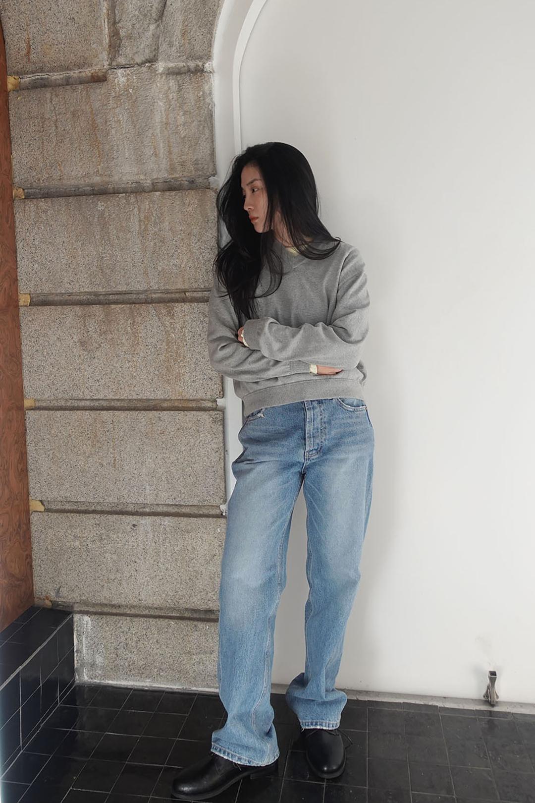 Fine cotton v neck knit -2C