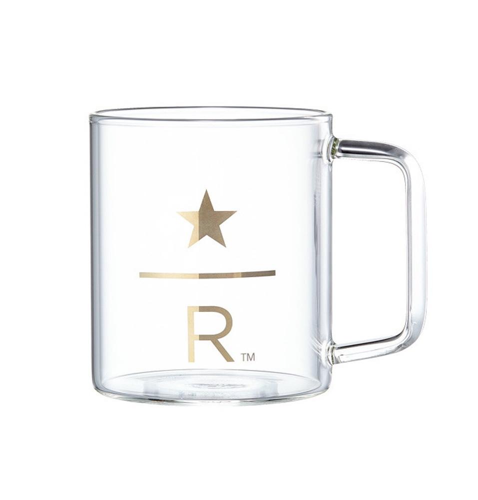 스타벅스 리저브 골드 핸들 글라스 354ml