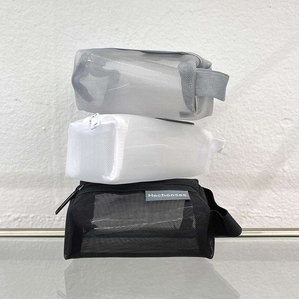 심플 손잡이 매쉬 동전지갑 망사 미니 파우치 핸들 카드지갑