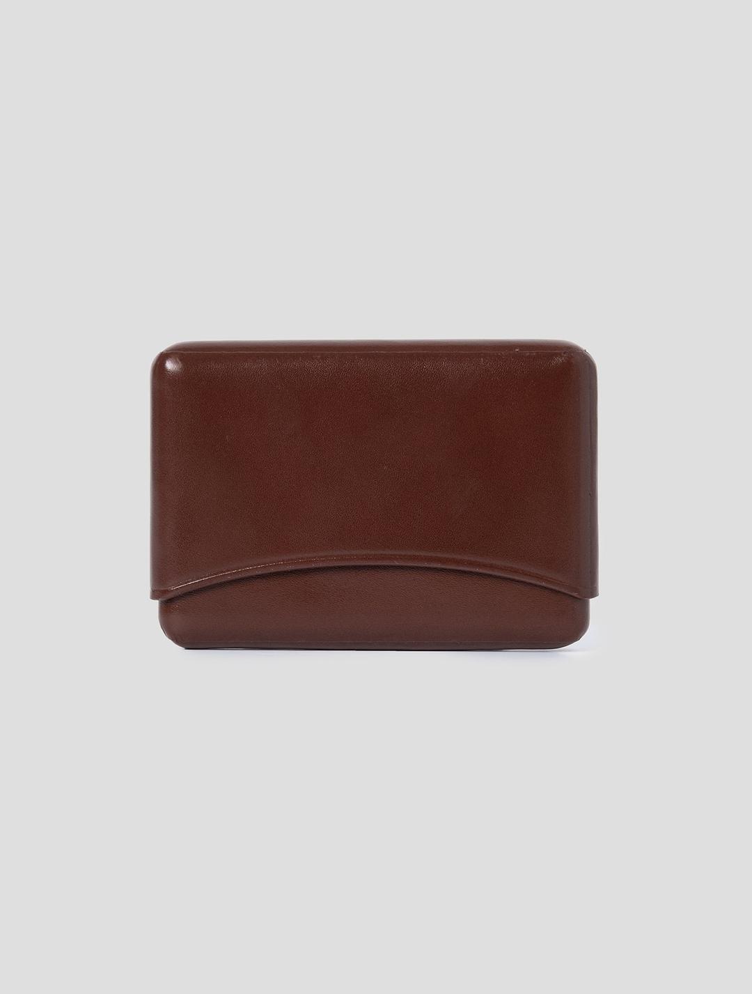 (UNISEX) Molded Card Holder - Cherry Mahogany