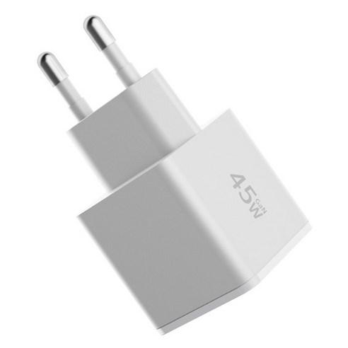 QCY PD GaN 45W 초미니 고속충전기, 화이트, 1개