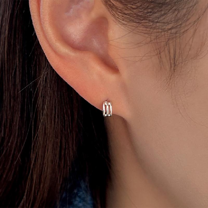 Triple Line Piercing