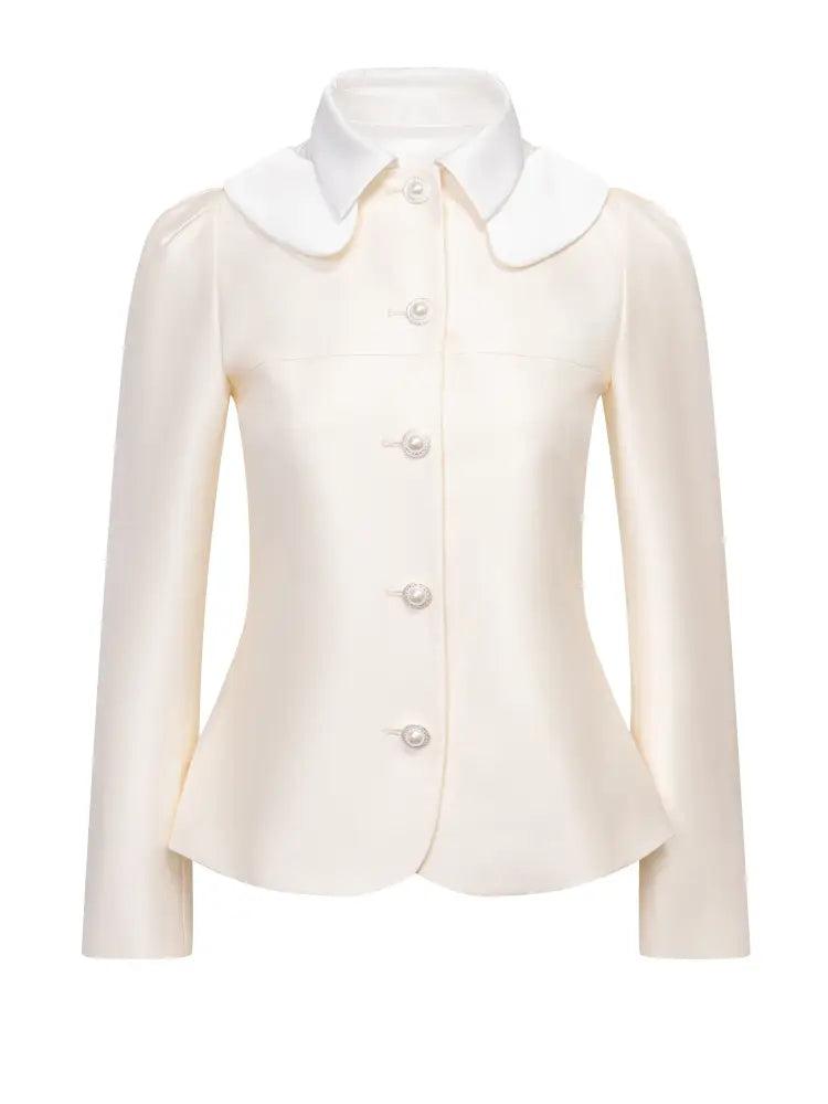 Long-sleeve jacket paired with a multi-layered puffy mini skirt【s0000014342】