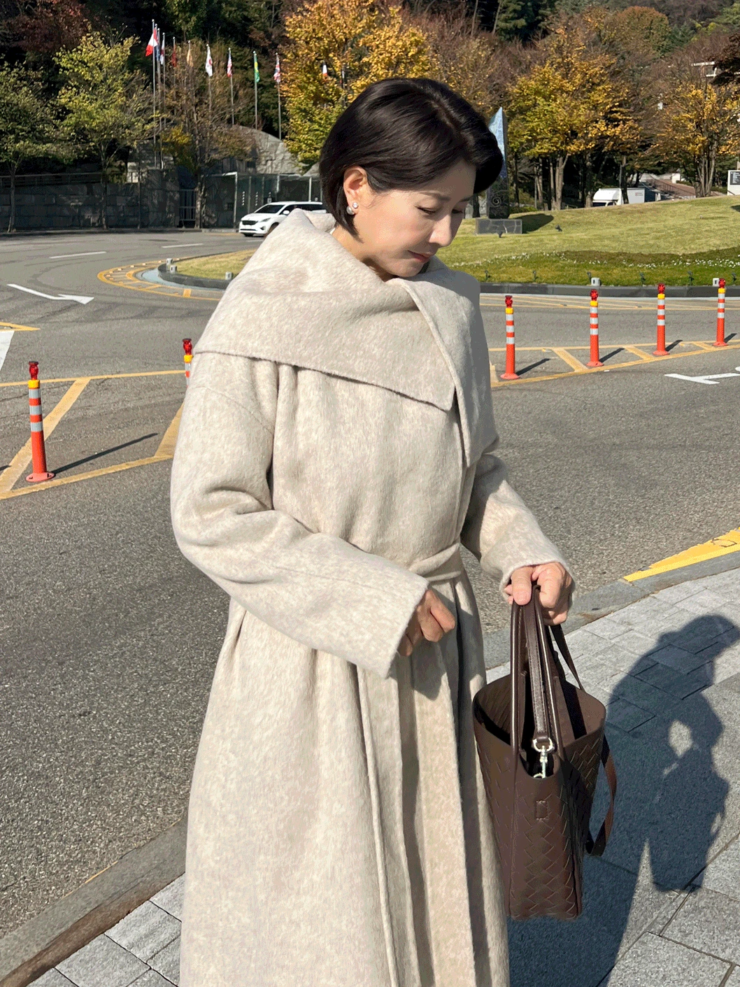 플로럴 케이프코트